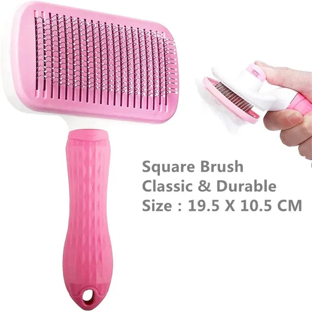 Pet Dog Cat Hair Brush Dog Comb Grooming And Care Cat Brush Stainless Steel Comb For Long Hair Dogs Cleaning Pets Dogs Supplies