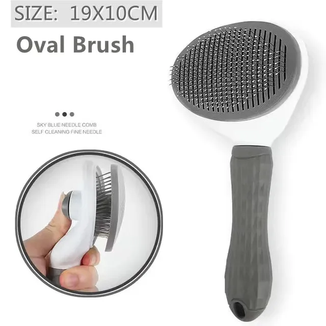 Pet Dog Cat Hair Brush Dog Comb Grooming And Care Cat Brush Stainless Steel Comb For Long Hair Dogs Cleaning Pets Dogs Supplies