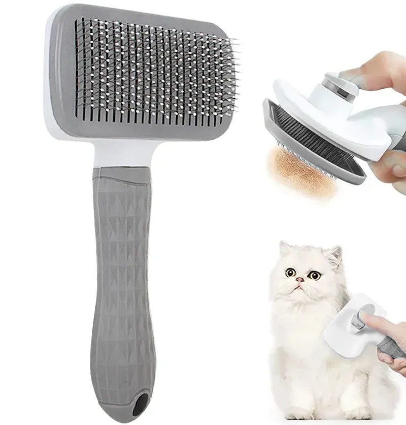 Pet Dog Cat Hair Brush Dog Comb Grooming And Care Cat Brush Stainless Steel Comb For Long Hair Dogs Cleaning Pets Dogs Supplies