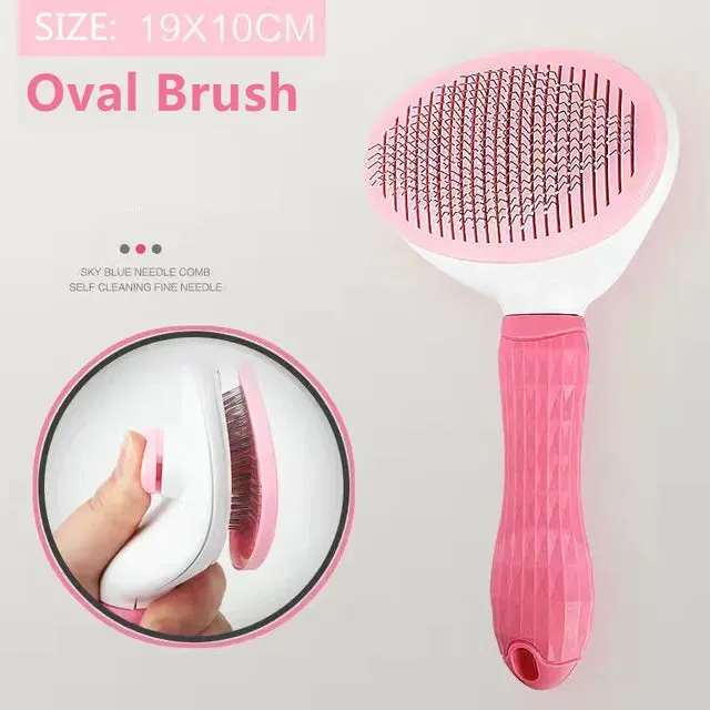 Pet Dog Cat Hair Brush Dog Comb Grooming And Care Cat Brush Stainless Steel Comb For Long Hair Dogs Cleaning Pets Dogs Supplies