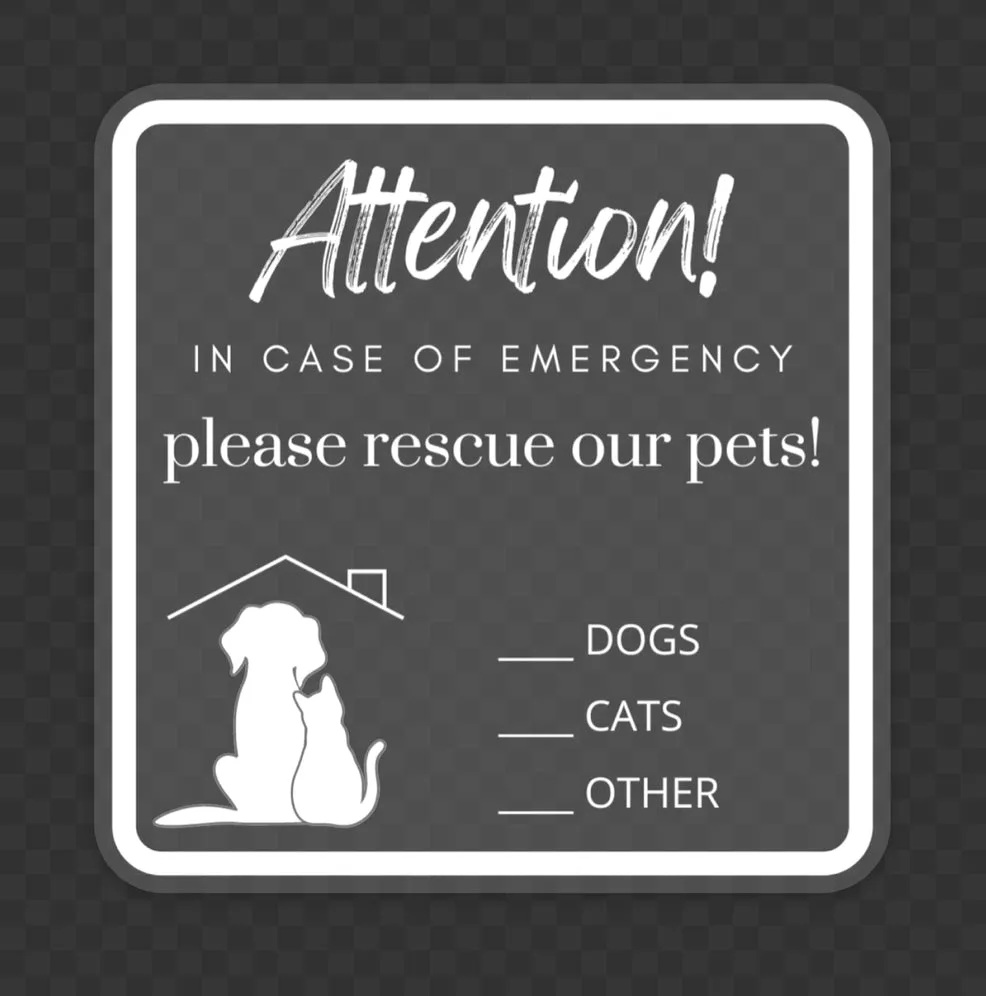 Pet Emergency Rescue Sticker