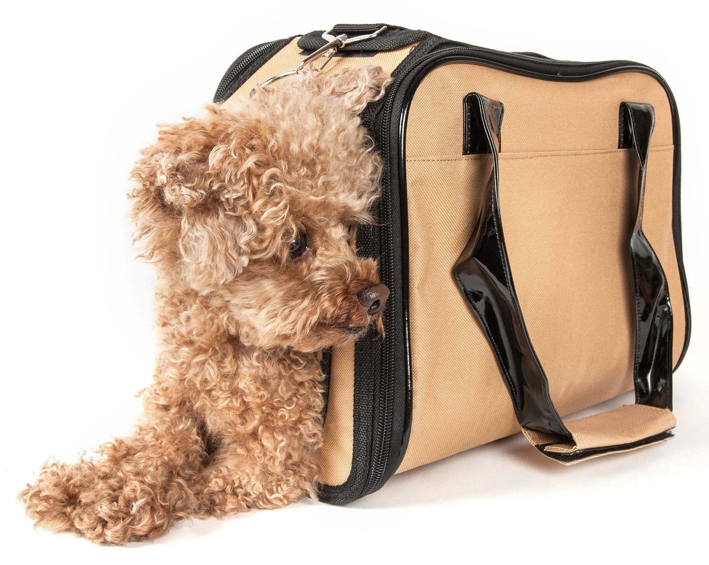 Pet Life ® Mystique Airline Approved Fashion Designer Travel Pet Dog Carrier w/ Pouch
