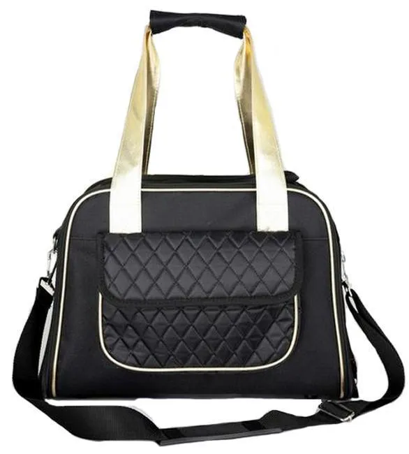 Pet Life ® Mystique Airline Approved Fashion Designer Travel Pet Dog Carrier w/ Pouch