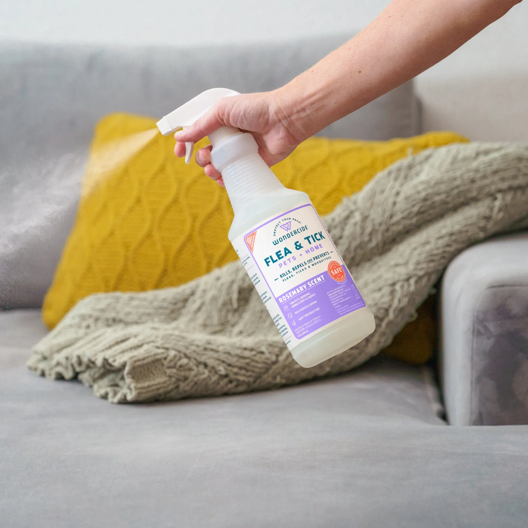 Rosemary Flea & Tick Spray for Pets   Home with Natural Essential Oils