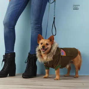 Simplicity Pattern 8861 dog coats sewing pattern