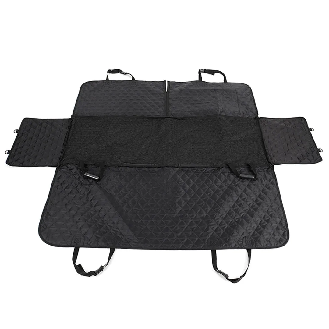 SOGA 600D Oxford Cloth Waterproof Dog Car Cover Back Seat Protector Hammock Non Slip Pet Mat Black