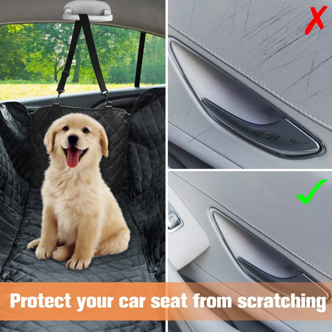 SOGA 600D Oxford Cloth Waterproof Dog Car Cover Back Seat Protector Hammock Non Slip Pet Mat Black