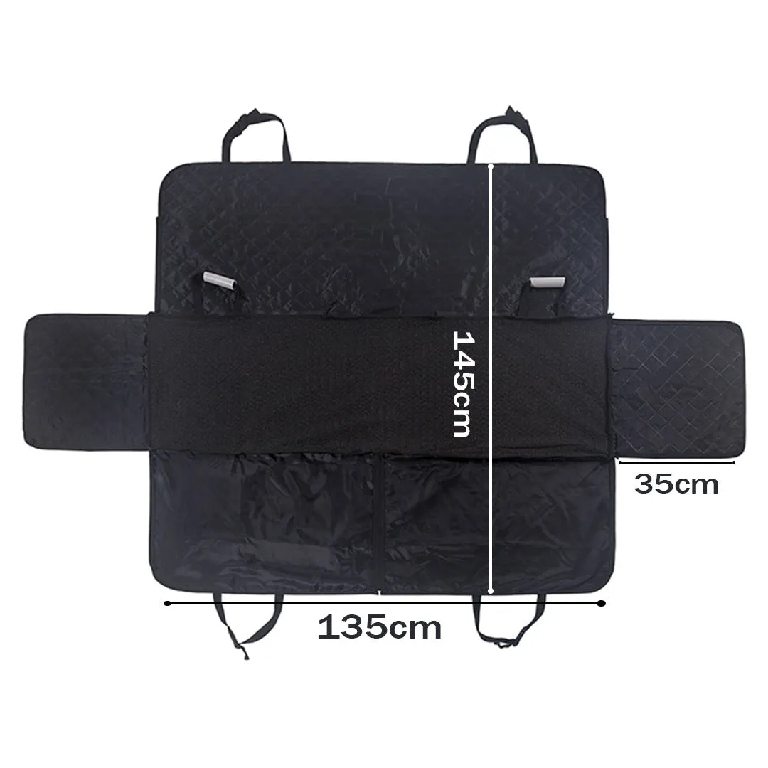 SOGA 600D Oxford Cloth Waterproof Dog Car Cover Back Seat Protector Hammock Non Slip Pet Mat Black