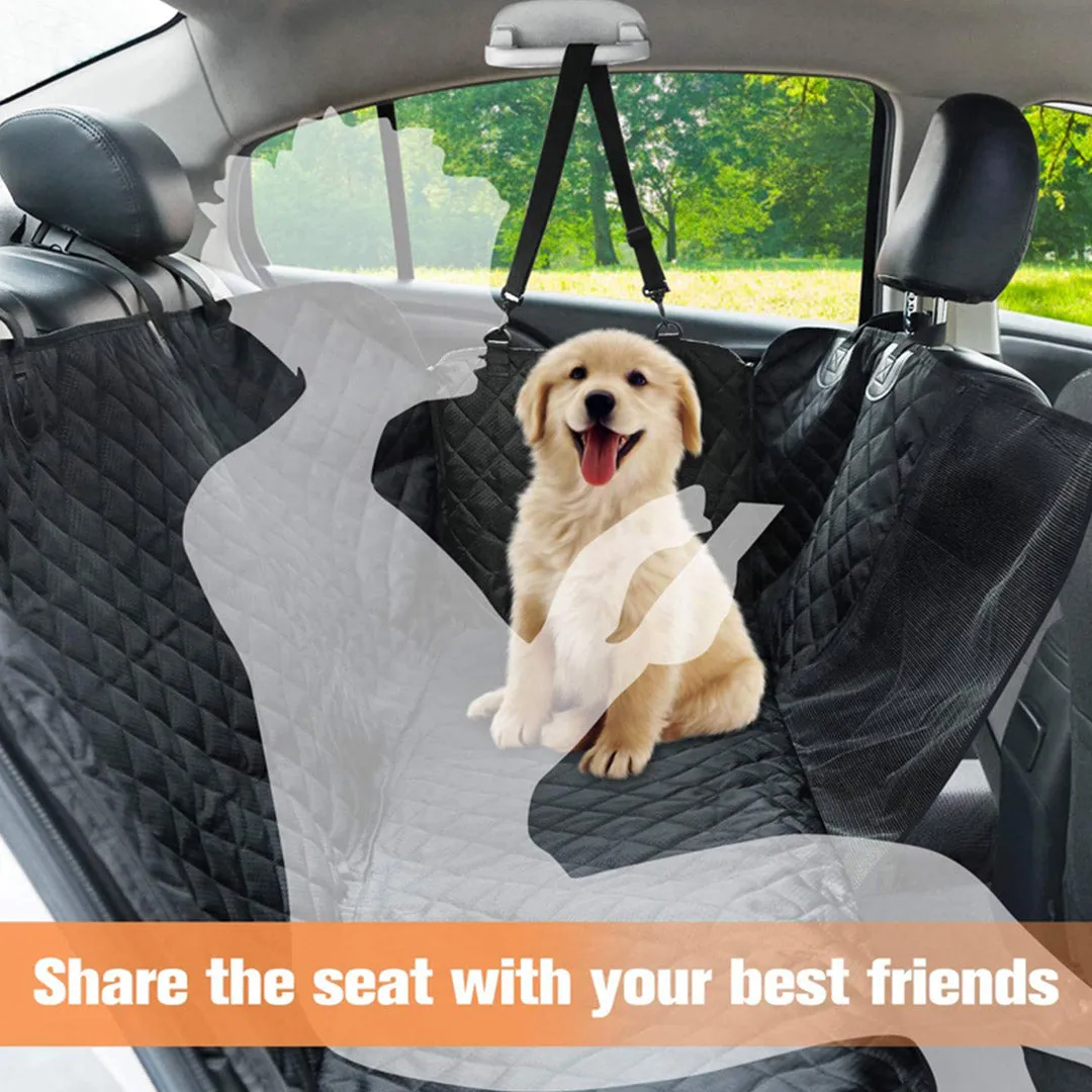 SOGA 600D Oxford Cloth Waterproof Dog Car Cover Back Seat Protector Hammock Non Slip Pet Mat Black