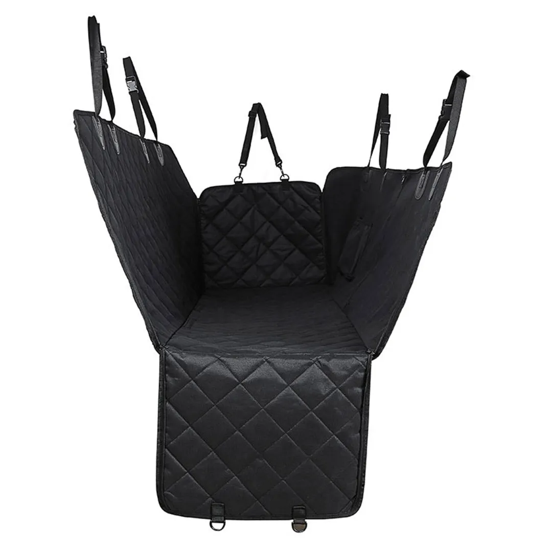 SOGA 600D Oxford Cloth Waterproof Dog Car Cover Back Seat Protector Hammock Non Slip Pet Mat Black