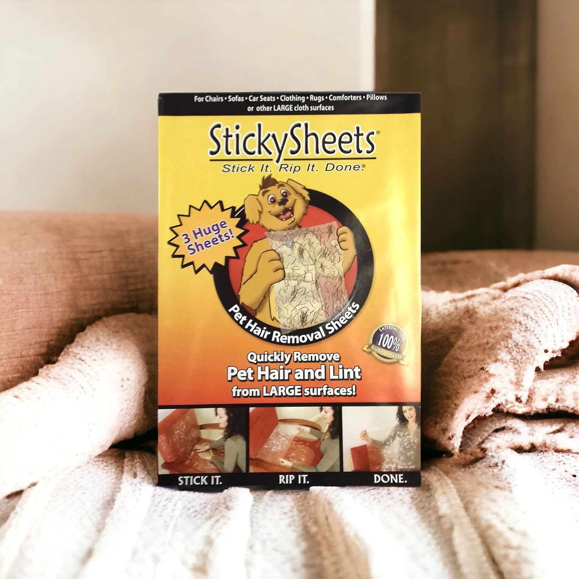 Sticky Sheets - Pet Hair Removal System - 3 Sheets