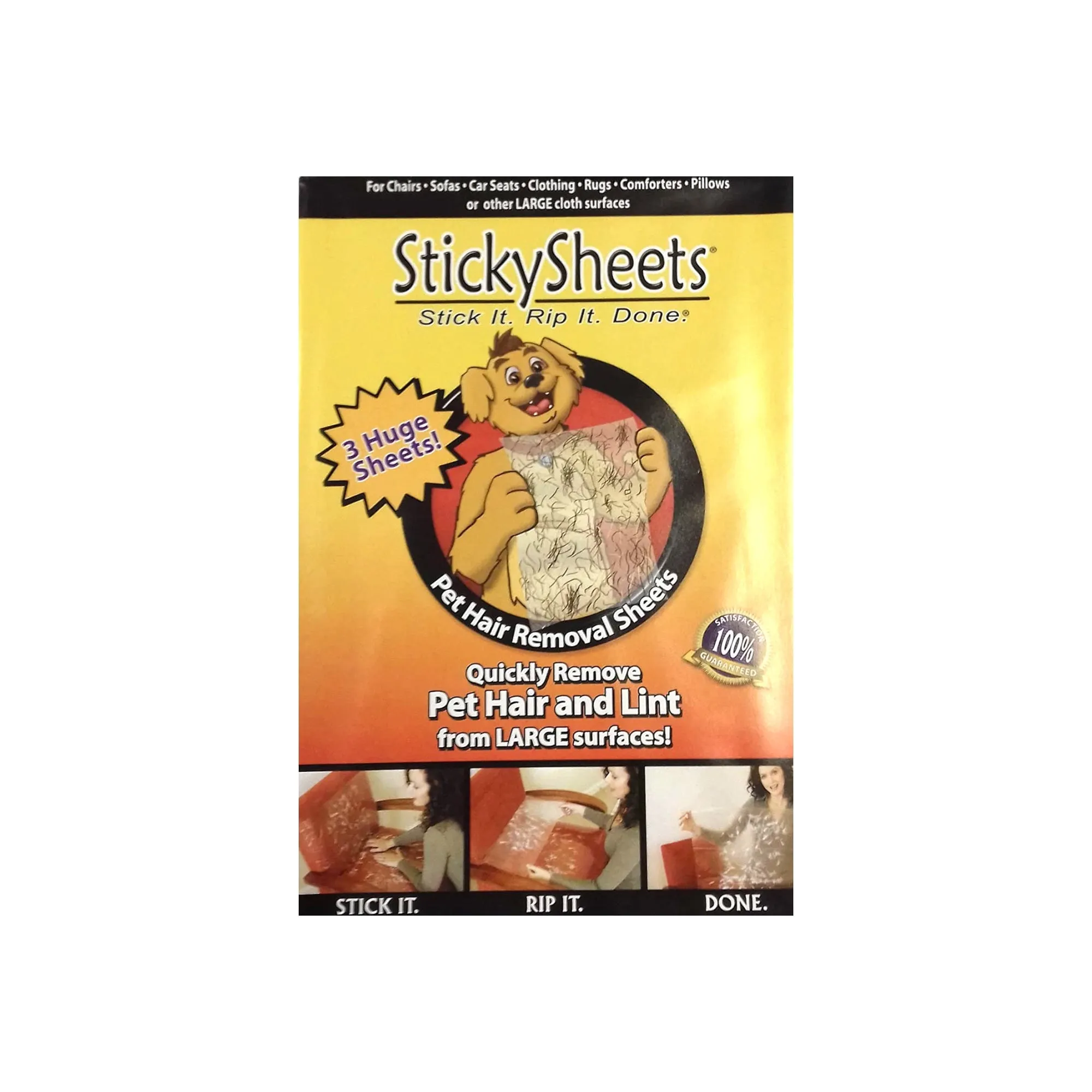 Sticky Sheets - Pet Hair Removal System - 3 Sheets