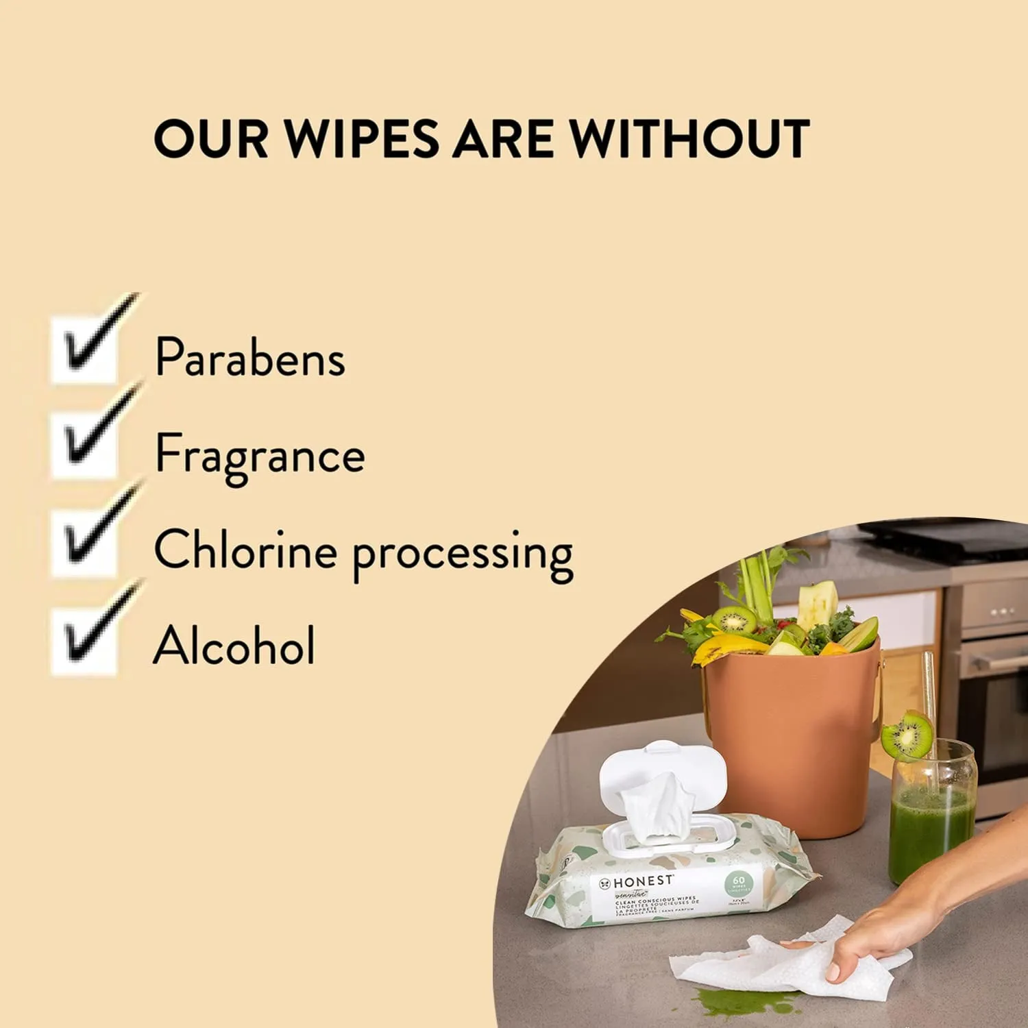 The Honest Company Wet Wipes - Hypoallergenic, Compostable, 99% Water, 648 Count