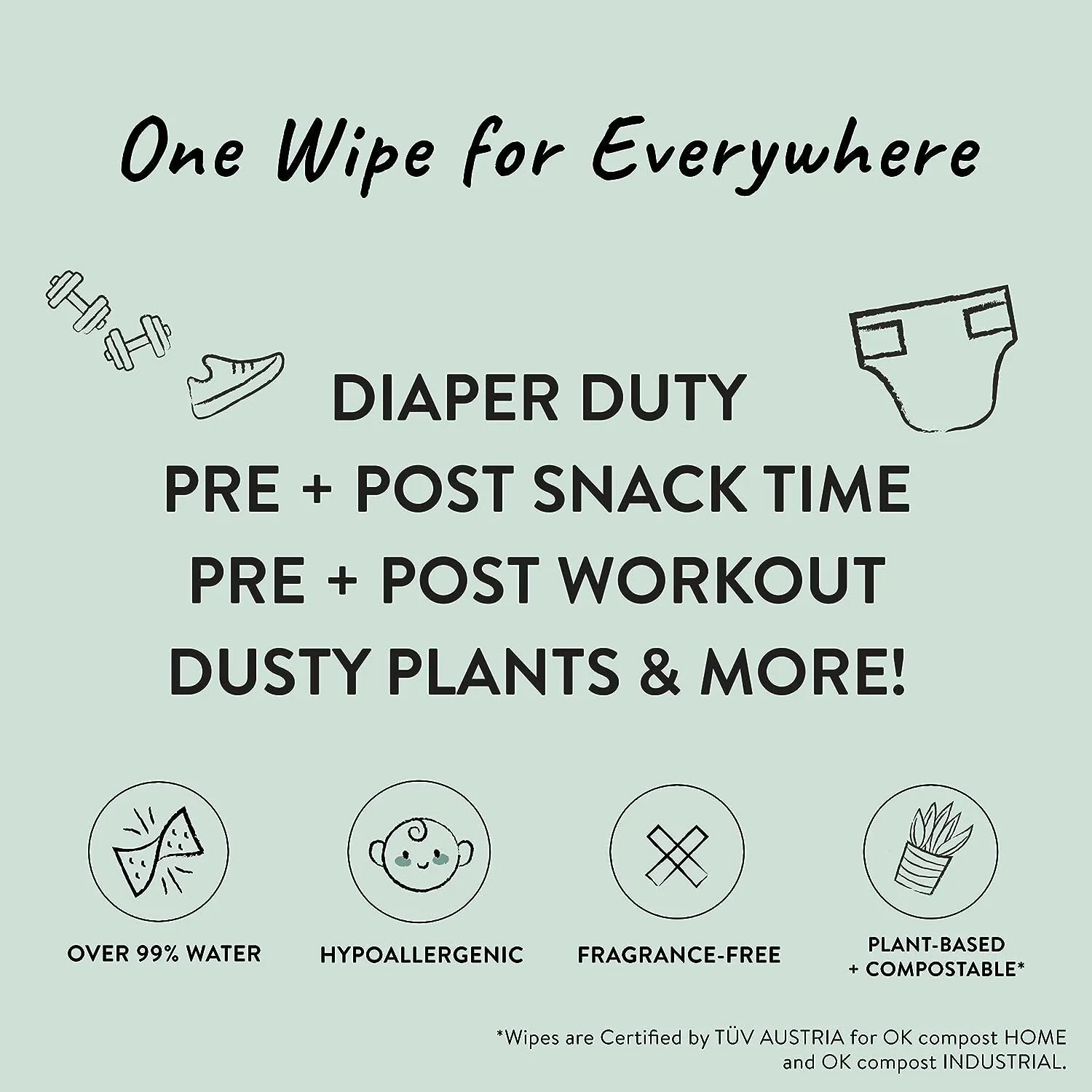The Honest Company Wet Wipes - Hypoallergenic, Compostable, 99% Water, 648 Count