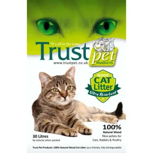 Trust Pet Products 100% Natural Wood Pellet Cat Litter 30 Litre