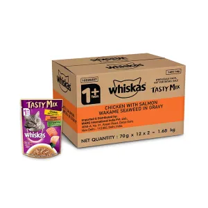 whiskas Adult (1  Year) Tasty Mix Wet Cat Food Made with Real Fish