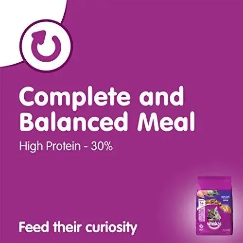 Whiskas Adult Dry Cat Food, Mackerel flavour – 3 kg Pack