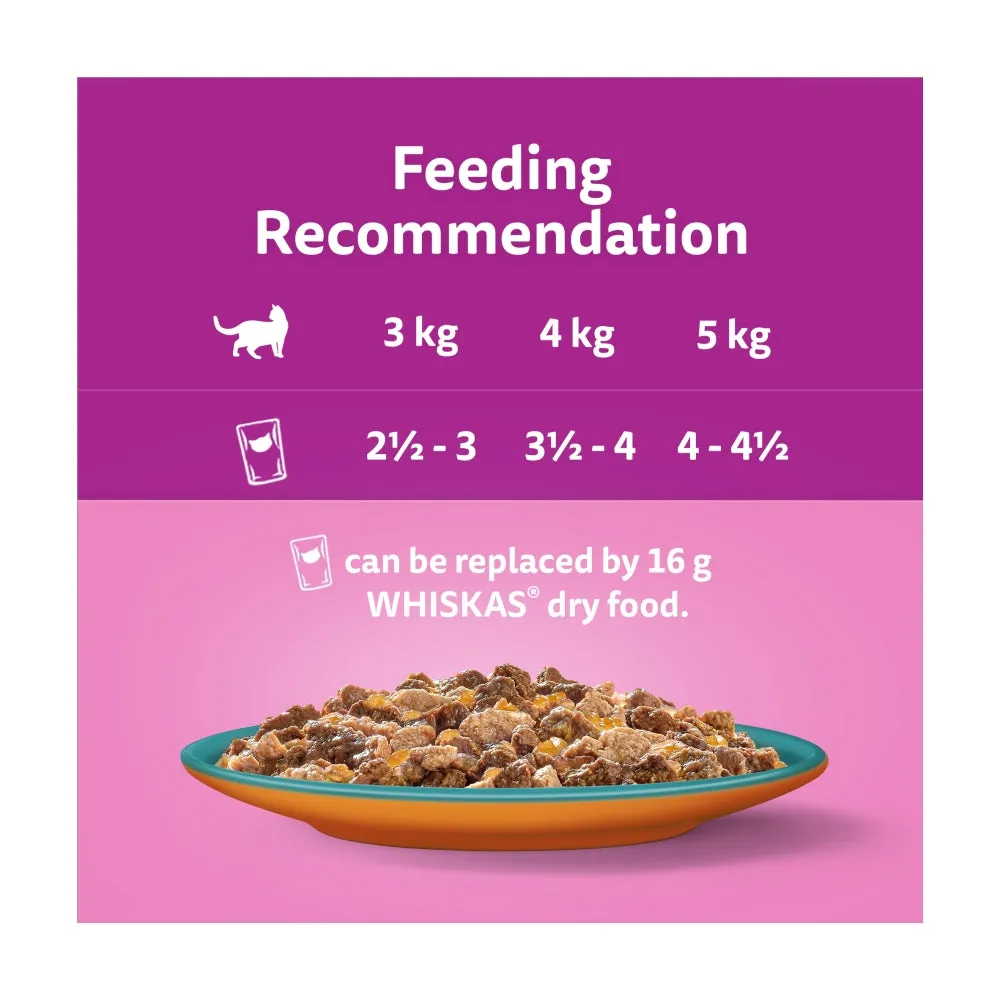 WHISKAS | Adult Wet Cat Food | Pouches Duo Surf & Turf In Jelly - 40 x 85g