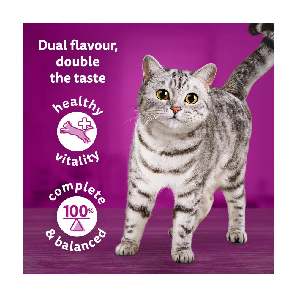 WHISKAS | Adult Wet Cat Food | Pouches Duo Surf & Turf In Jelly - 40 x 85g