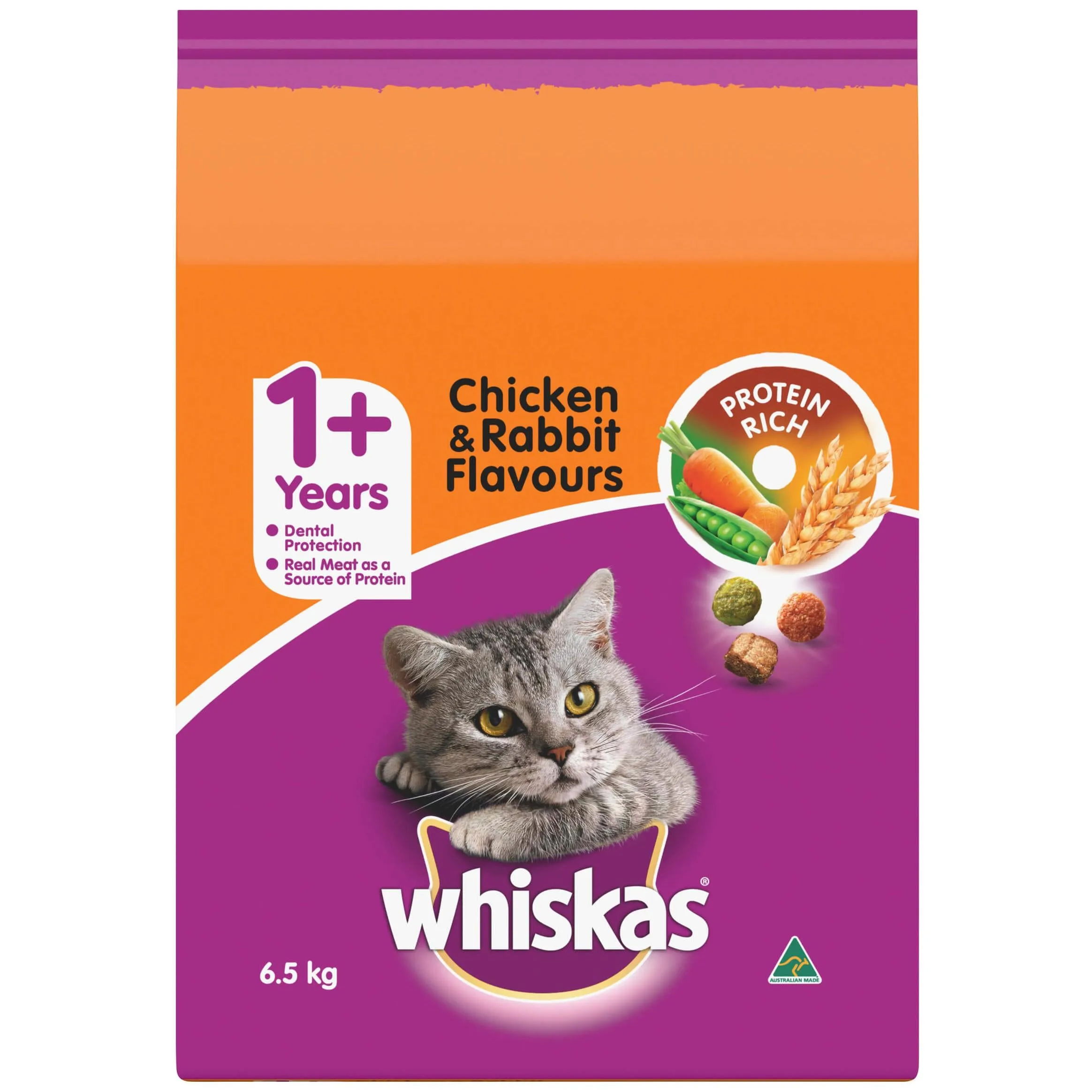 Whiskas Chicken & Rabbit Adult Dry Cat Food 6.5kg