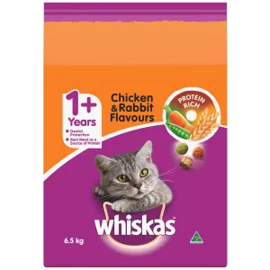 Whiskas Chicken & Rabbit Adult Dry Cat Food 6.5kg