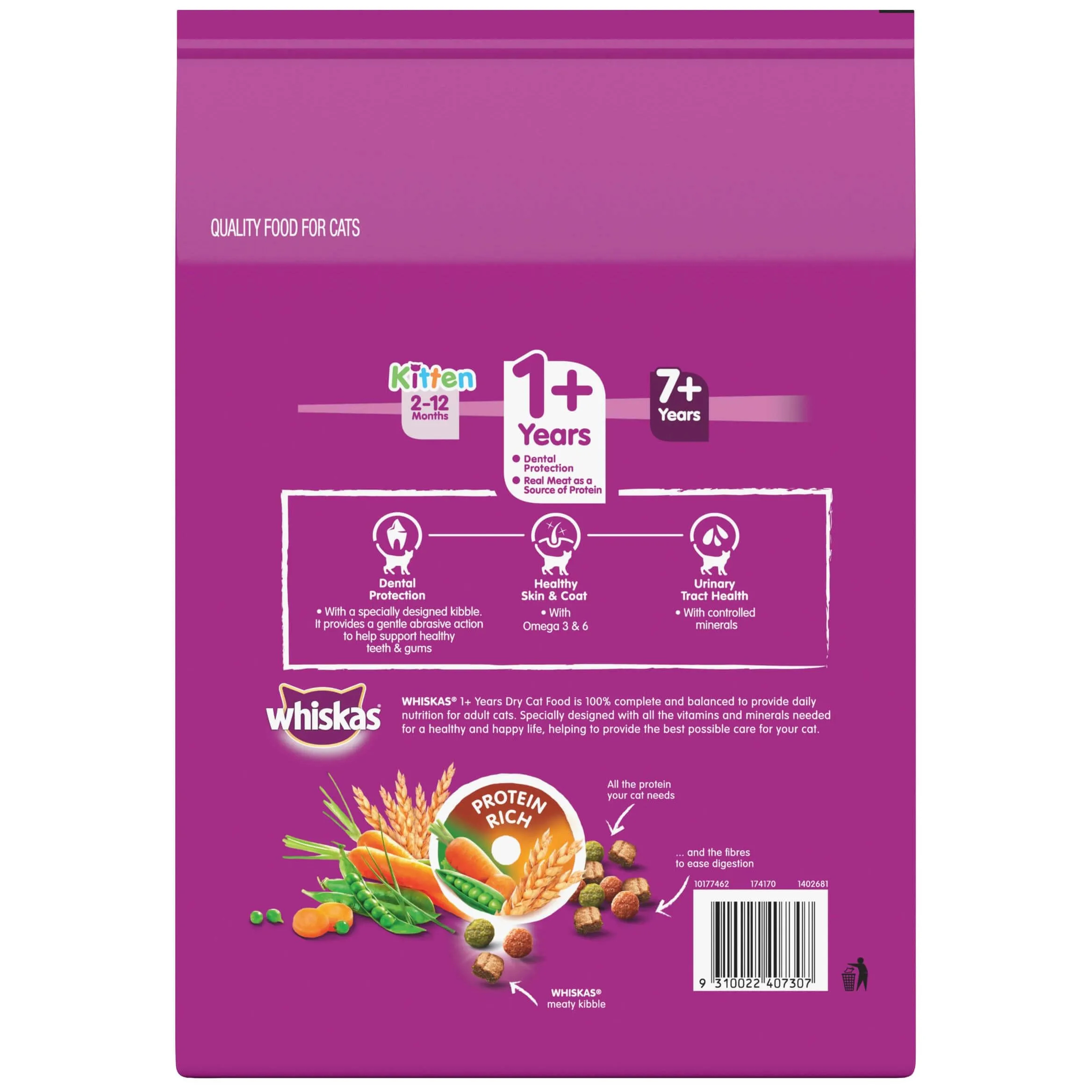 Whiskas Chicken & Rabbit Adult Dry Cat Food 6.5kg