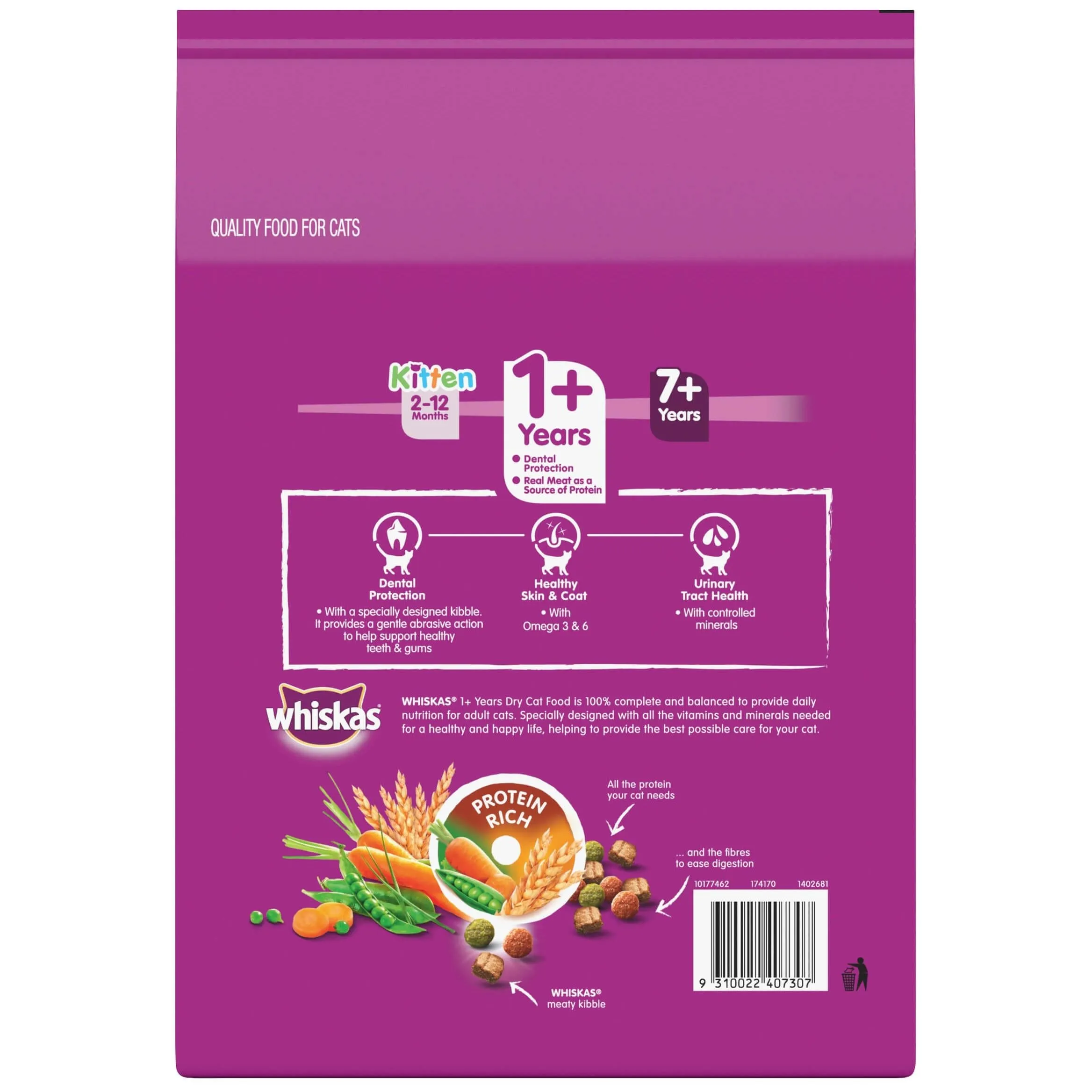 Whiskas Chicken & Rabbit Adult Dry Cat Food 6.5kg