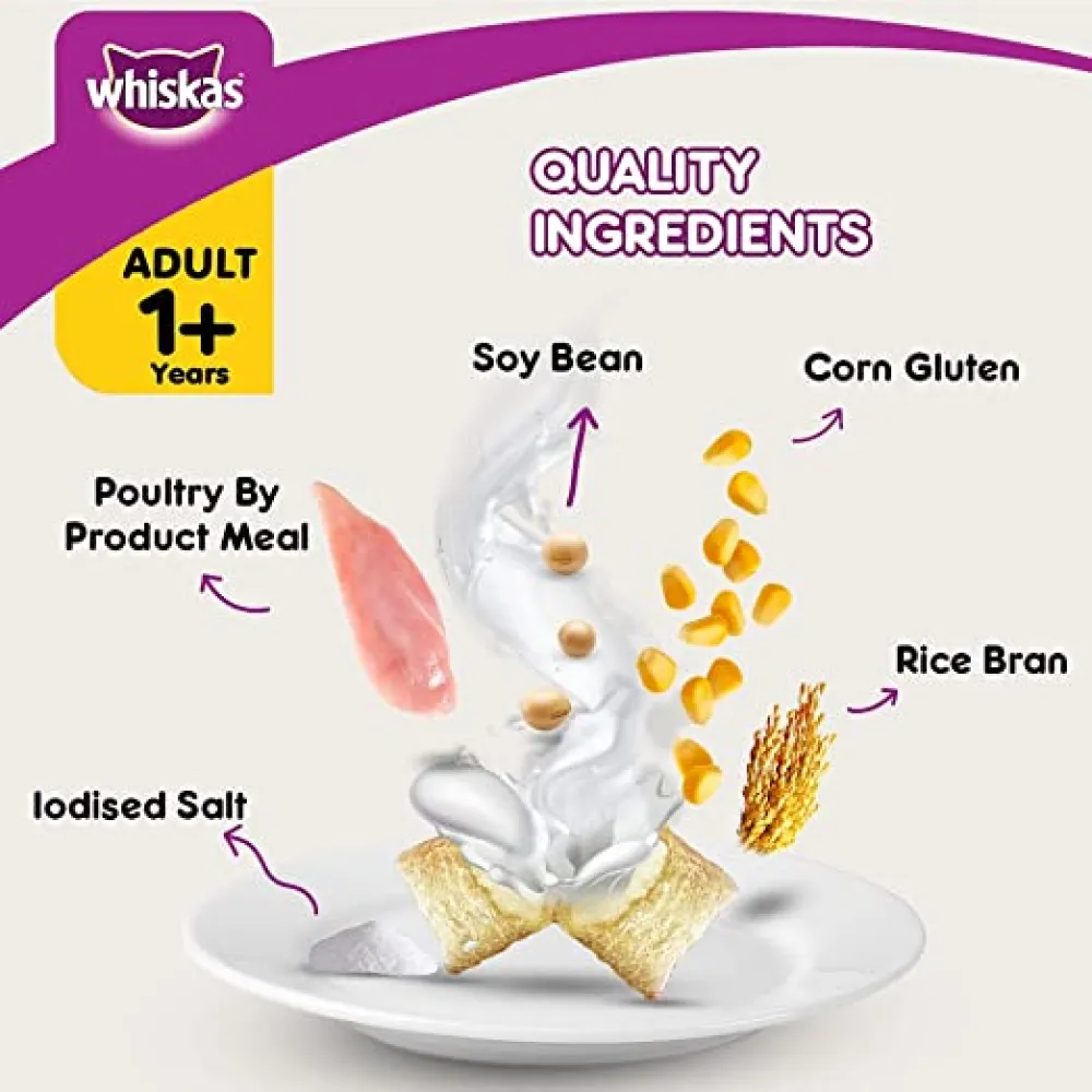 Whiskas Chicken, Ocean Fish and Tuna Flavour Adult Cat Dry Food Combo