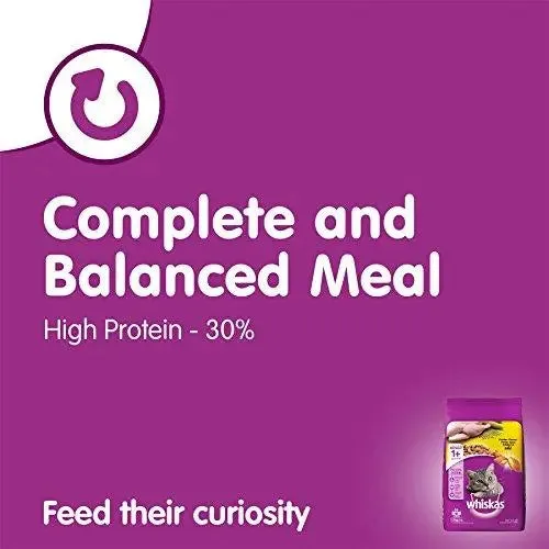 Whiskas Dry Cat Food, Chicken for Adult cats, 1.2 kg