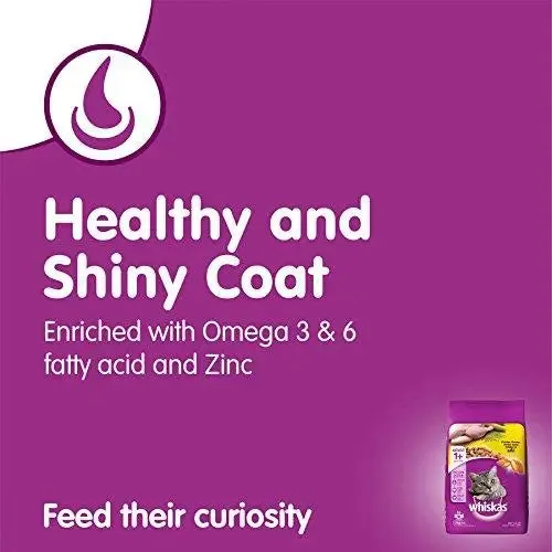 Whiskas Dry Cat Food, Chicken for Adult cats, 1.2 kg