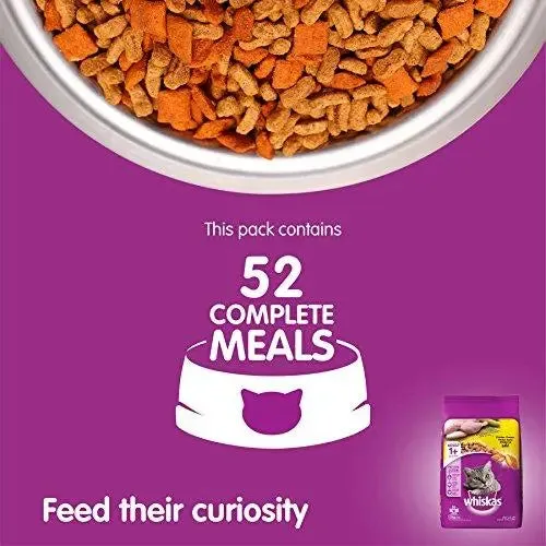 Whiskas Dry Cat Food, Chicken for Adult cats, 1.2 kg