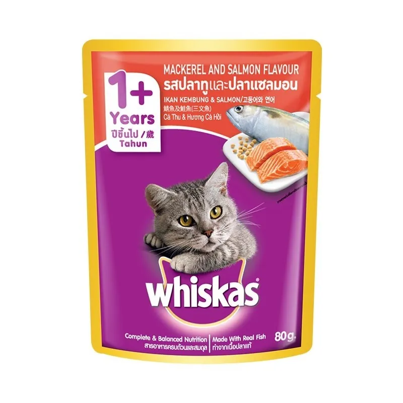 Whiskas Mackerel & Salmon Pouch Cat Food