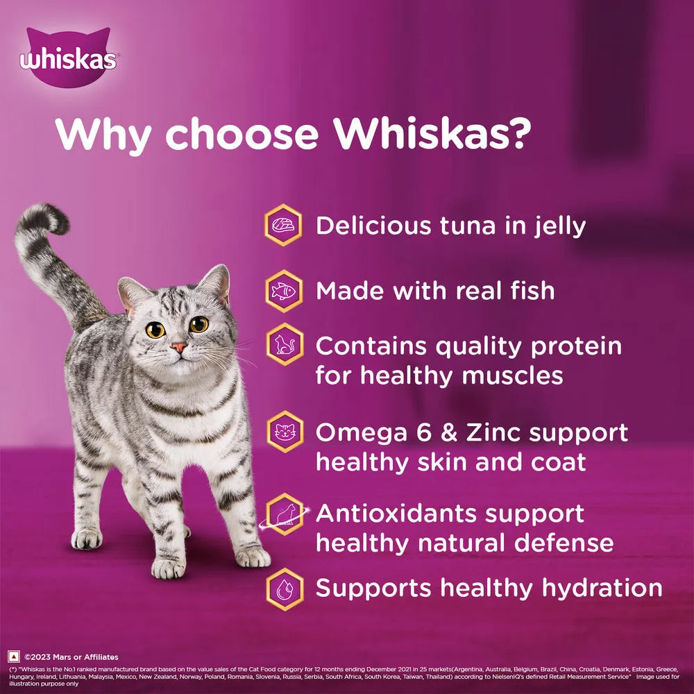 Whiskas Ocean Fish and Tuna in Jelly Meal Adult Cat Wet and Dry Food Combo