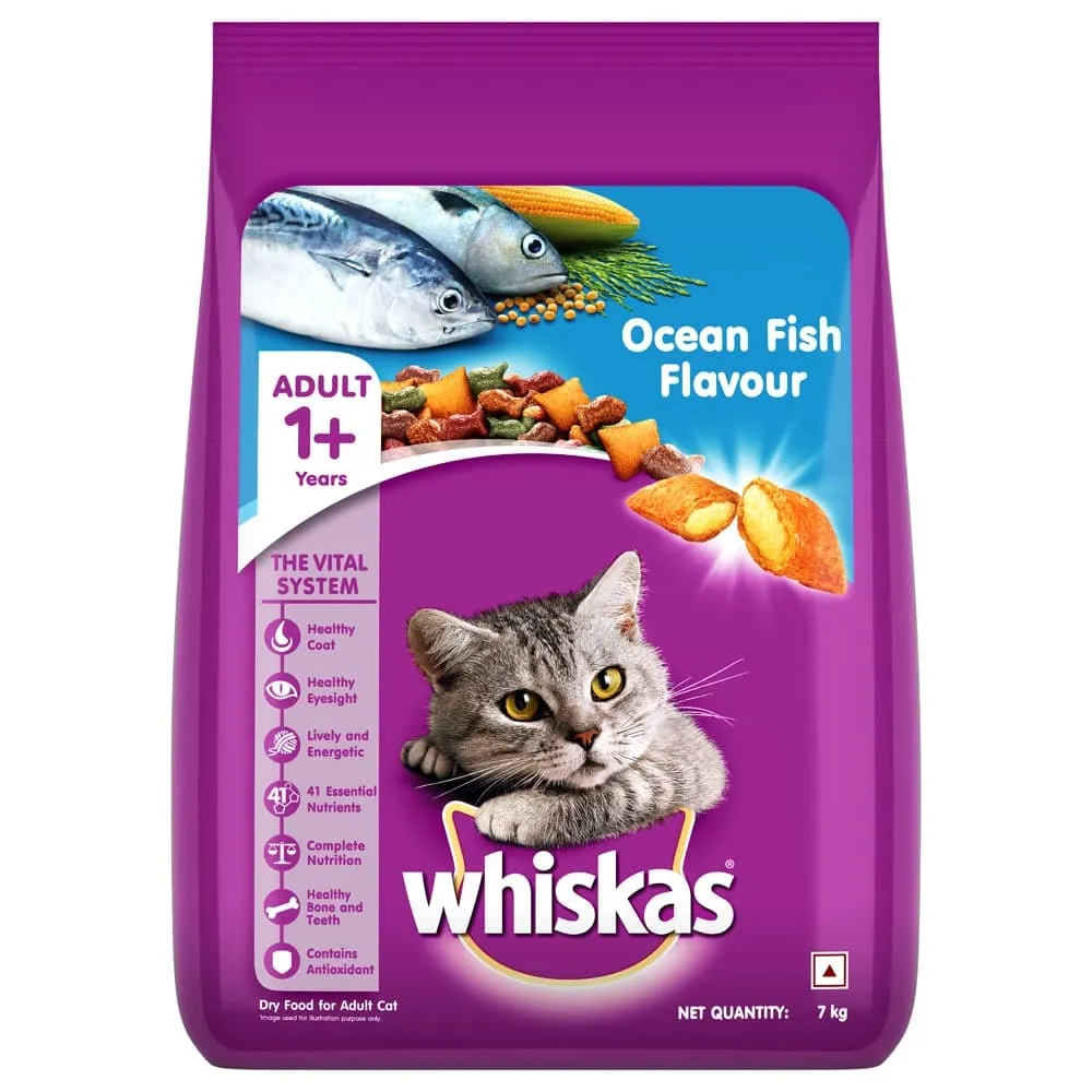 Whiskas Ocean Fish and Tuna in Jelly Meal Adult Cat Wet and Dry Food Combo