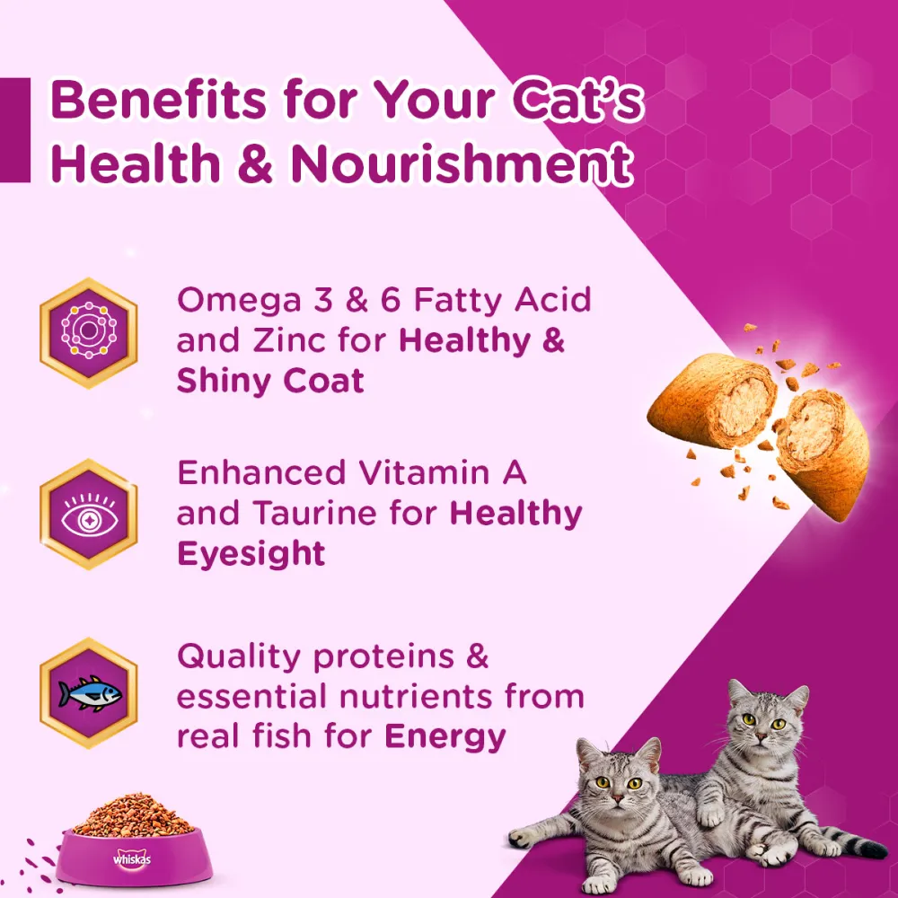 Whiskas Ocean Fish and Tuna in Jelly Meal Adult Cat Wet and Dry Food Combo