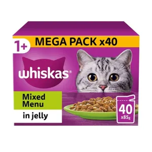 Whiskas Pouch 1  Mixed Menu In Jelly 40x85g