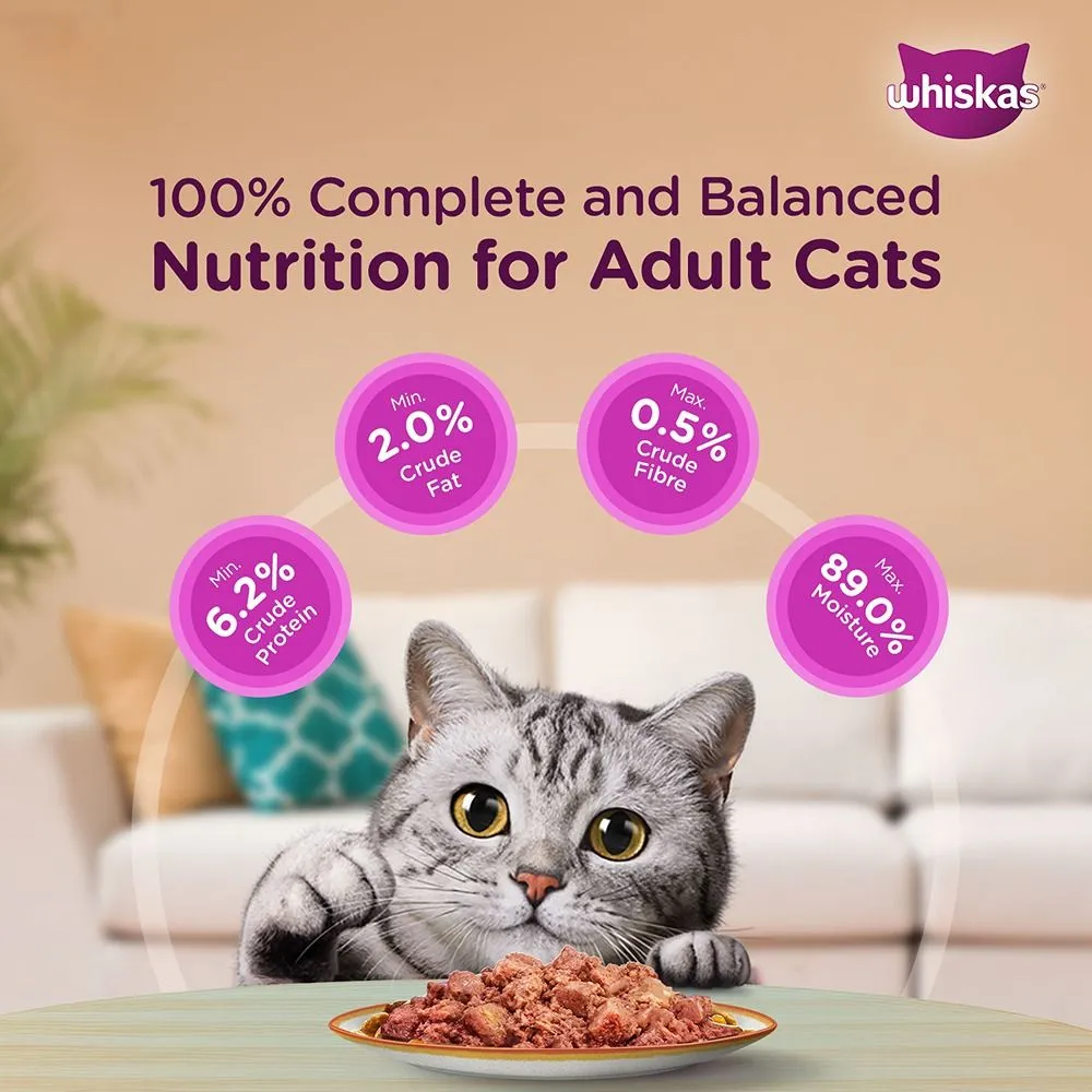 Whiskas Tuna in Jelly Meal and Chicken Gravy Adult Cat Wet Food Combo
