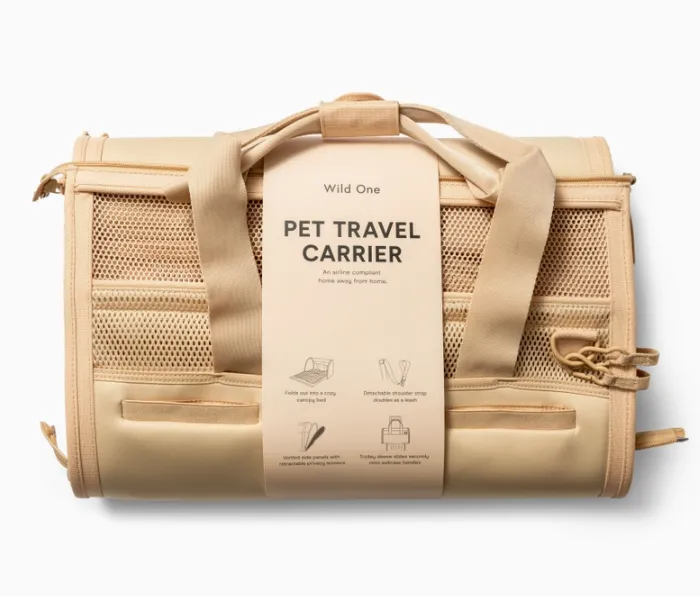 Wild One Travel Tsa Compliant Pet Dog Carrier - Tan