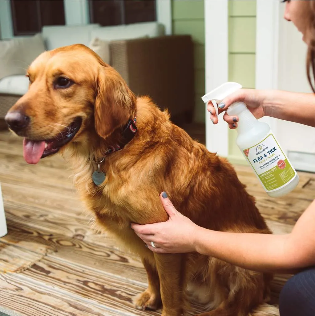 Wondercide Lemongrass Flea & Tick Spray for Pets   Home