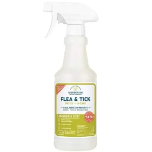 Wondercide Lemongrass Flea and Tick Spray for Pets   Home