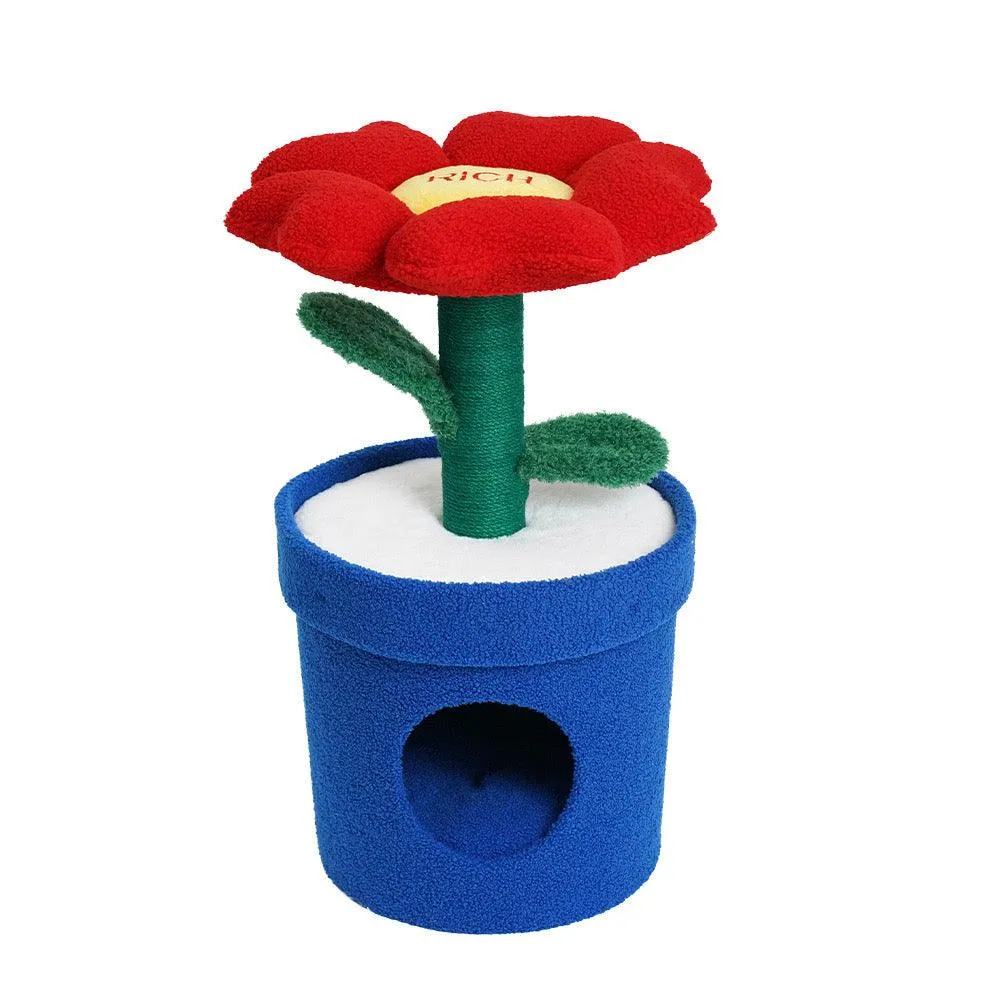 ZEZE Rich Flower Cat Bed & Tree